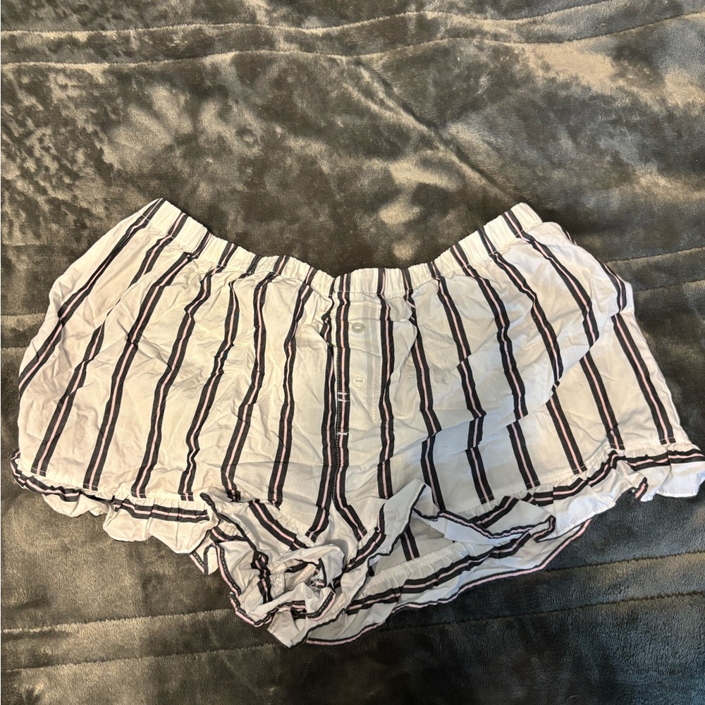 PINK Victoria's Secret High Waist Striped Shorts